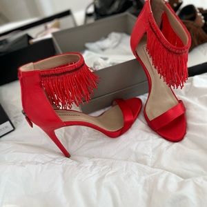 MA-DEVINE sexy red open toe sandal by BCBG Maxazria